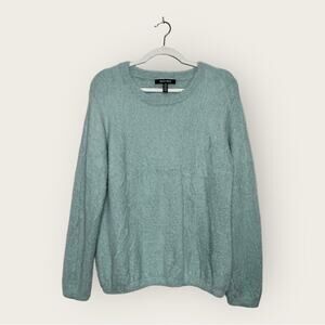 EUC | Ellen Tracy | Fuzzy Pullover Crew Sweater | Mint Green | XL